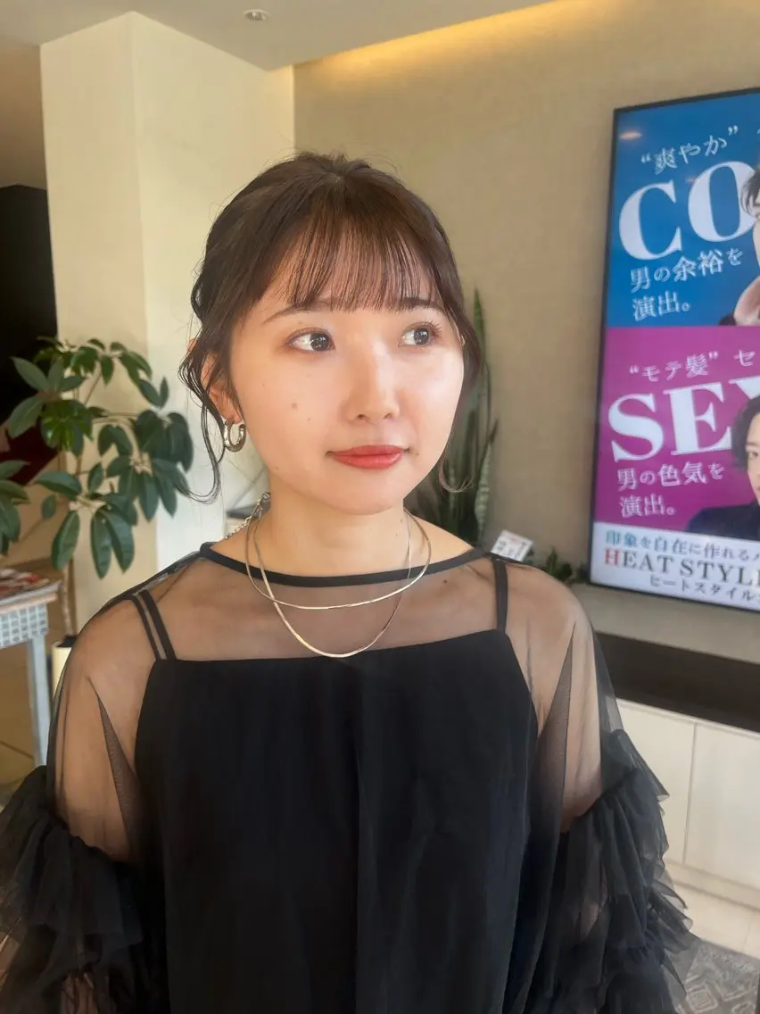 ヘアアレンジ 柔らかい艶暖色 レイヤー🫧姫汝のヘアスタイル