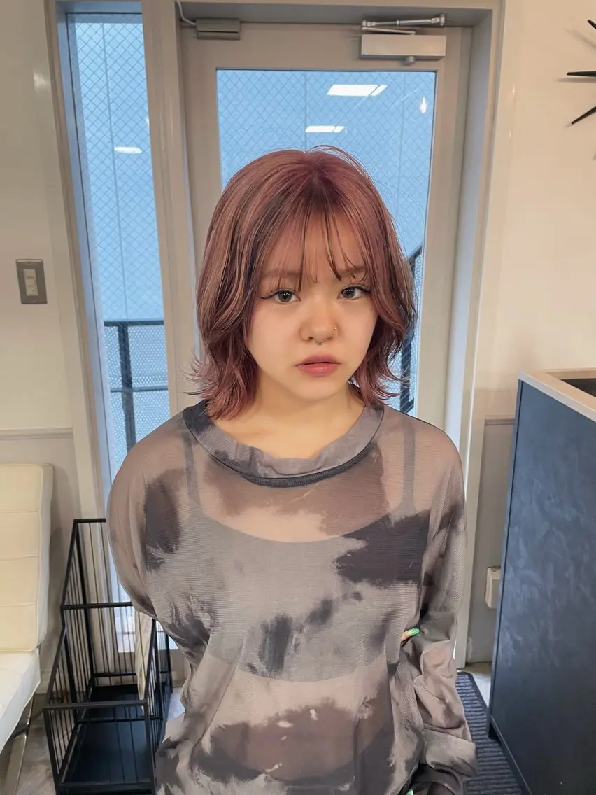 ミディアム カラー ダブルカラー 似合わせカット girly/ヘア メイクMitsukiのヘアスタイル