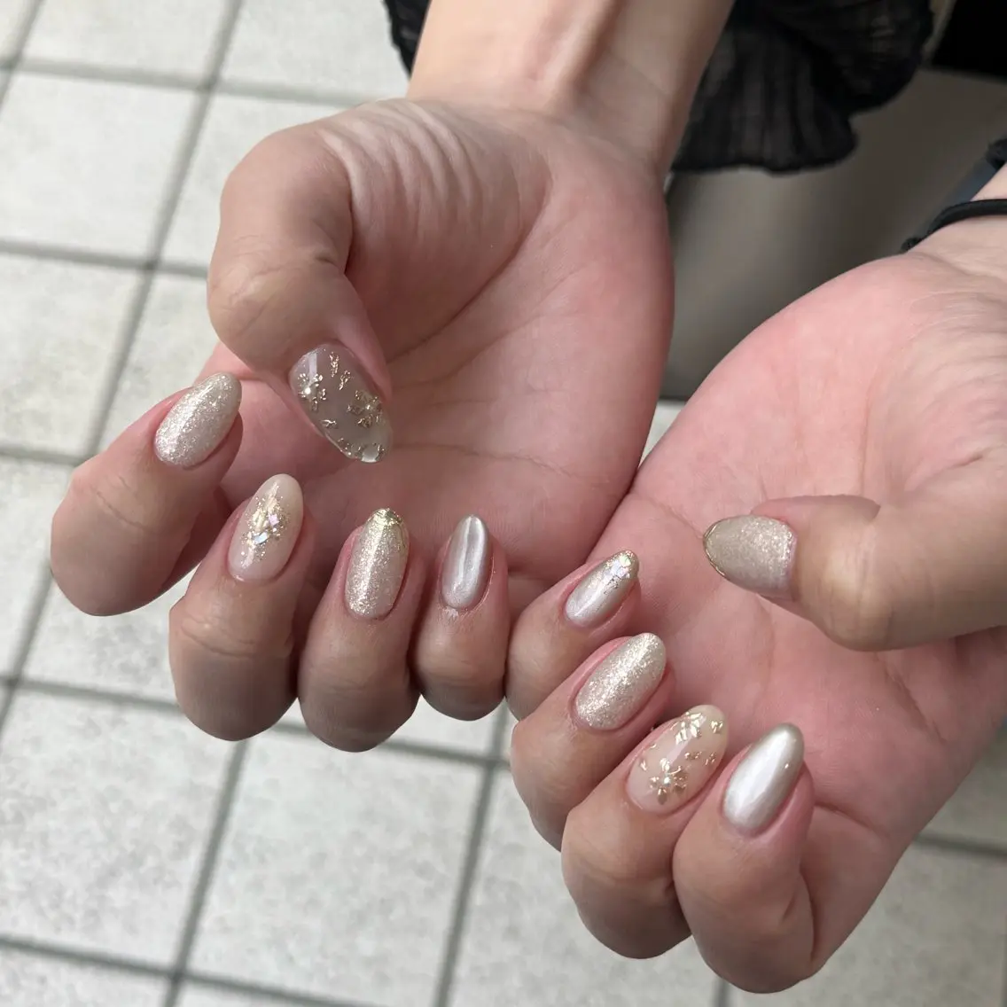 ネイル ブライダルネイル ハンドネイル Bianca川越西口 NAKANOのネイルデザイン
