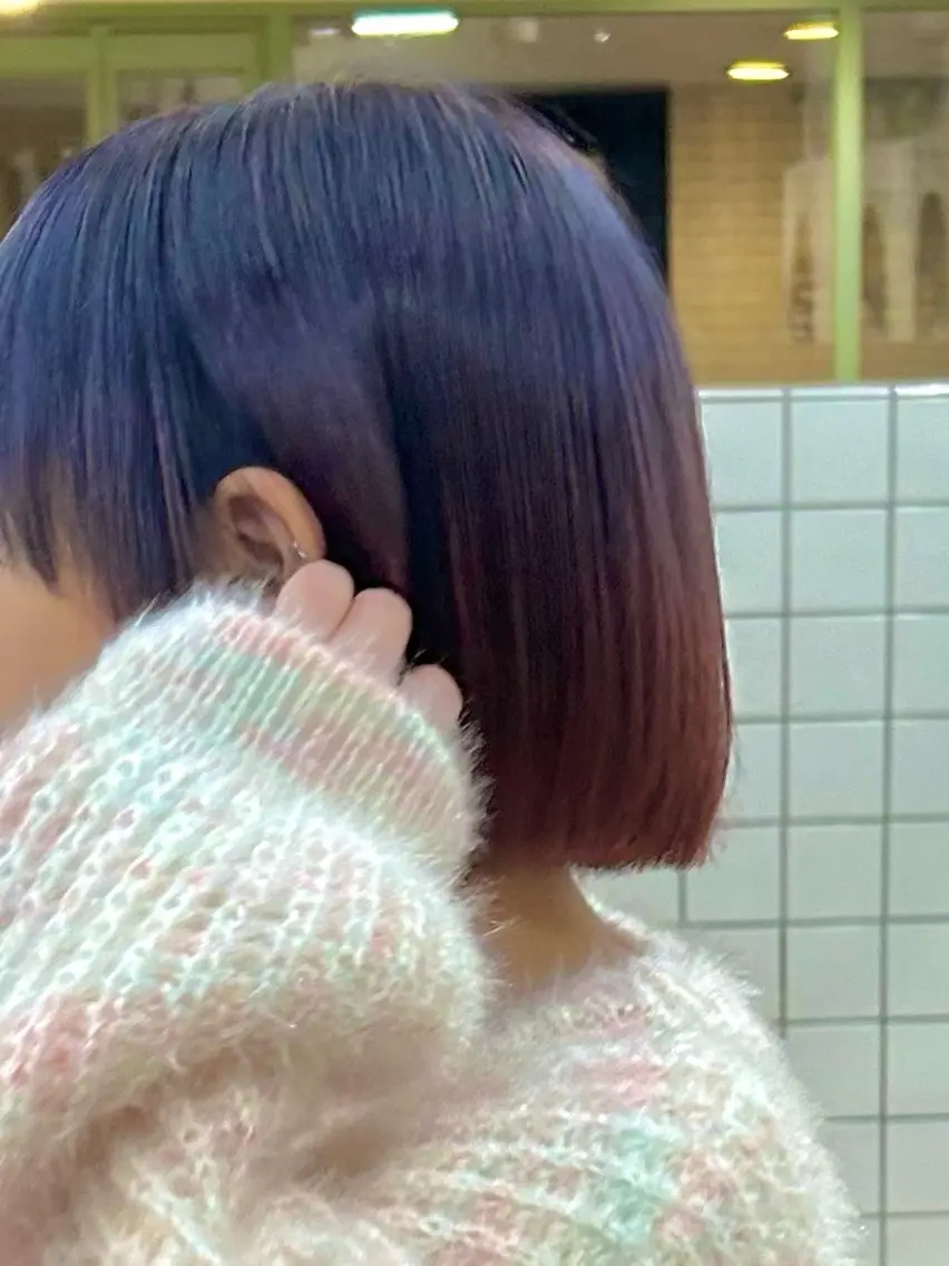 カラー ヘアカラー トリートメント ベージュ/ダブルカラ ー/新潟駅/青柳萌果のヘアスタイル