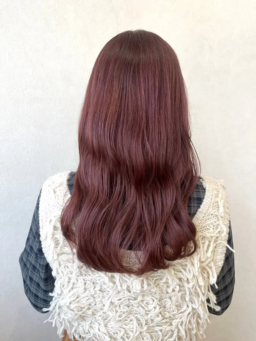 ロング カラー ブリーチ ブラウンカラー ピンクカラー ピンクブラウン ヘアカラー トリートメント うる艶カラー💕🫧 武笠 友香🤍のヘアスタイル