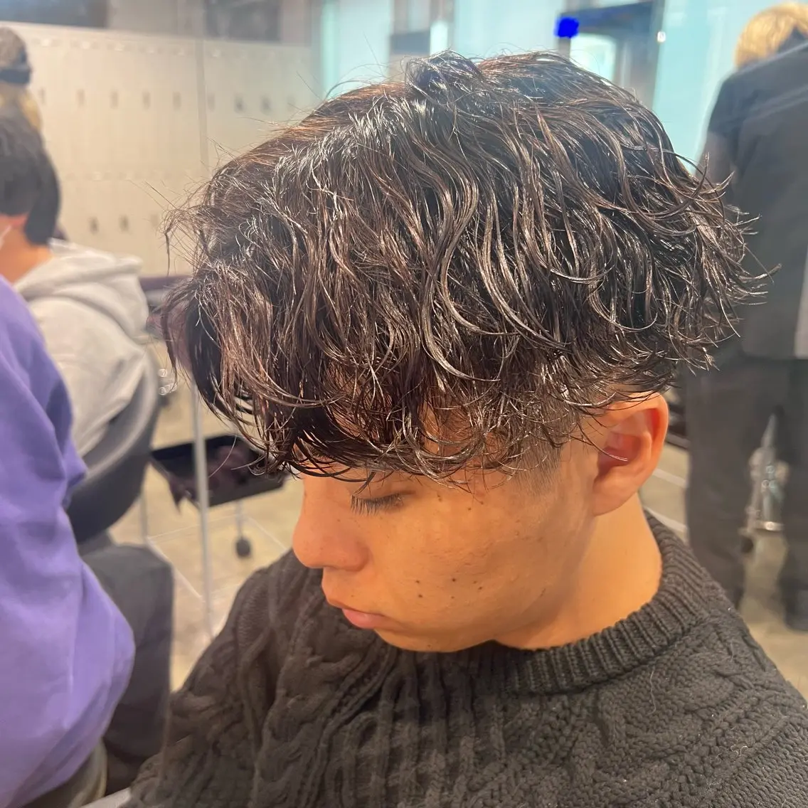 ショート カラー パーマ ヘアアレンジ メンズ キッズ アップバング センターパート メンズハイライト マッシュ メンズパーマ 🔷横浜1のパーマ 職人🔷将太郎のヘアスタイル