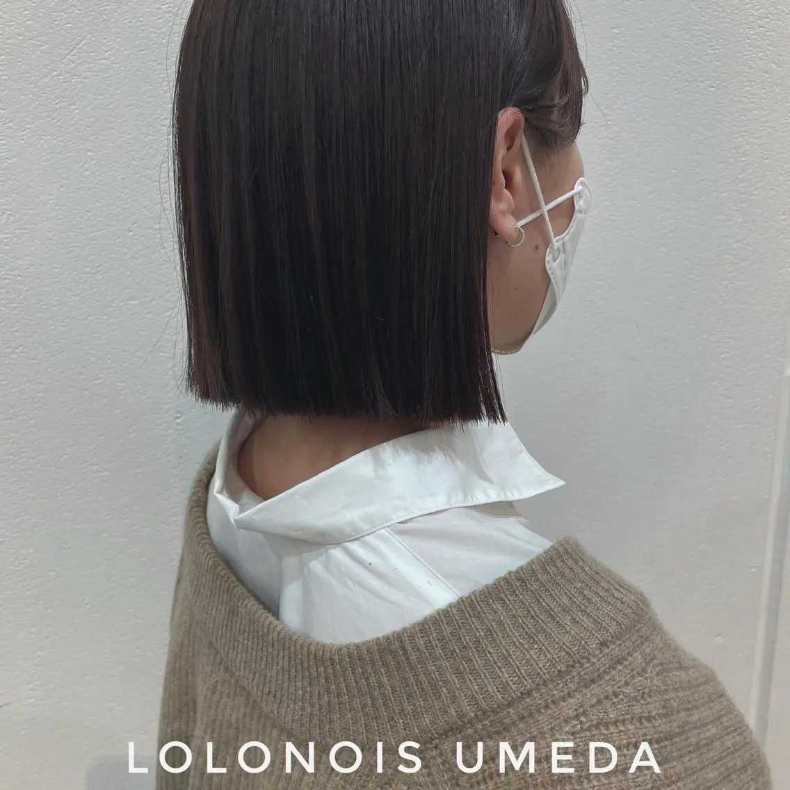 ミディアム カラー ディープラベンダー ラベンダーカラー ボブ Lolonois梅田 /Okazaki:)のヘアスタイル