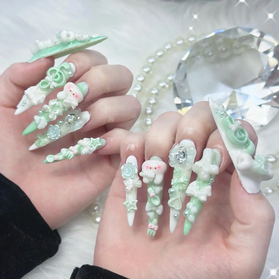 ネイル ハンドネイル ハンドケア Panda chan Novaのネイルデザイン