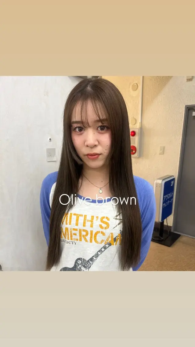 セミロング カラー ブリーチ ブラウンカラー 透明感カラー ダブルカラー ブリーチなしカラー カット ヘアカラー トリートメント タマキ/ パーマ/Wカラーのヘアスタイル