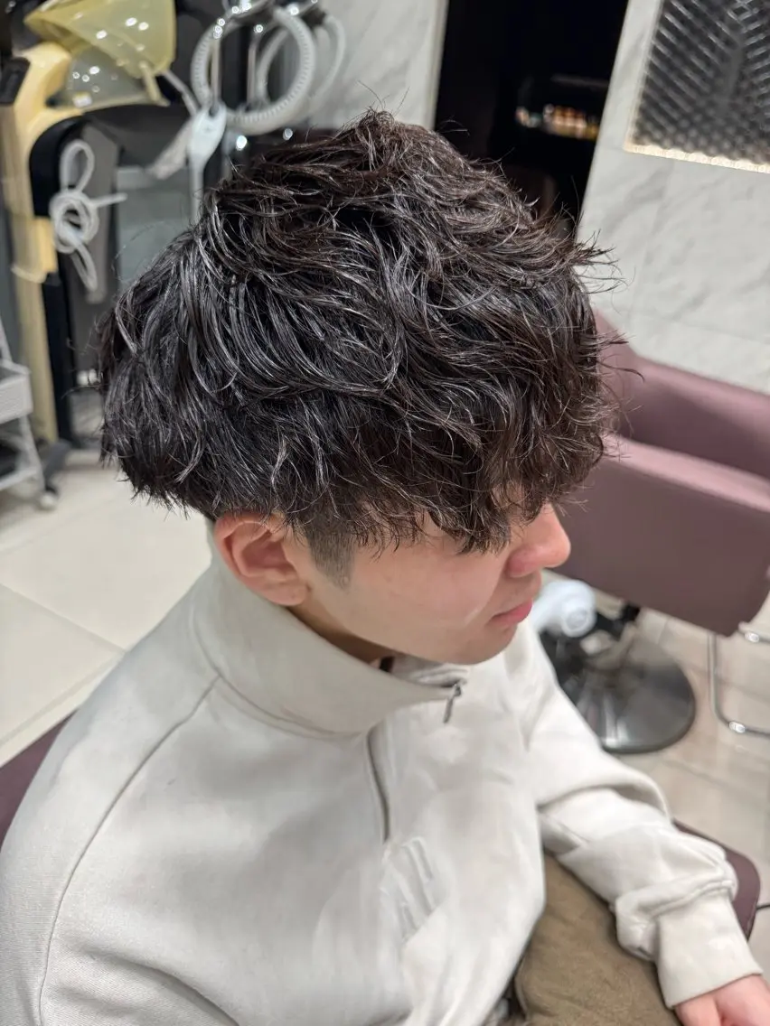 パーマ メンズ マッシュ 髙橋 煌のヘアスタイル