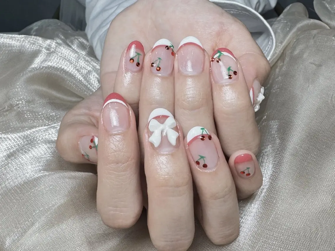 ネイル アートネイル 持ち込み 春ネイル ハンドネイル UM Nail Salonのネイルデザイン