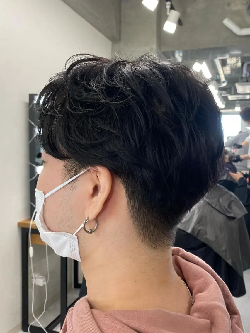 🍀メンズ限定🍀ニュアンスパーマ➕ダメージケアトリートメント💎カット追加可能💎 21時以降+1100円の写真