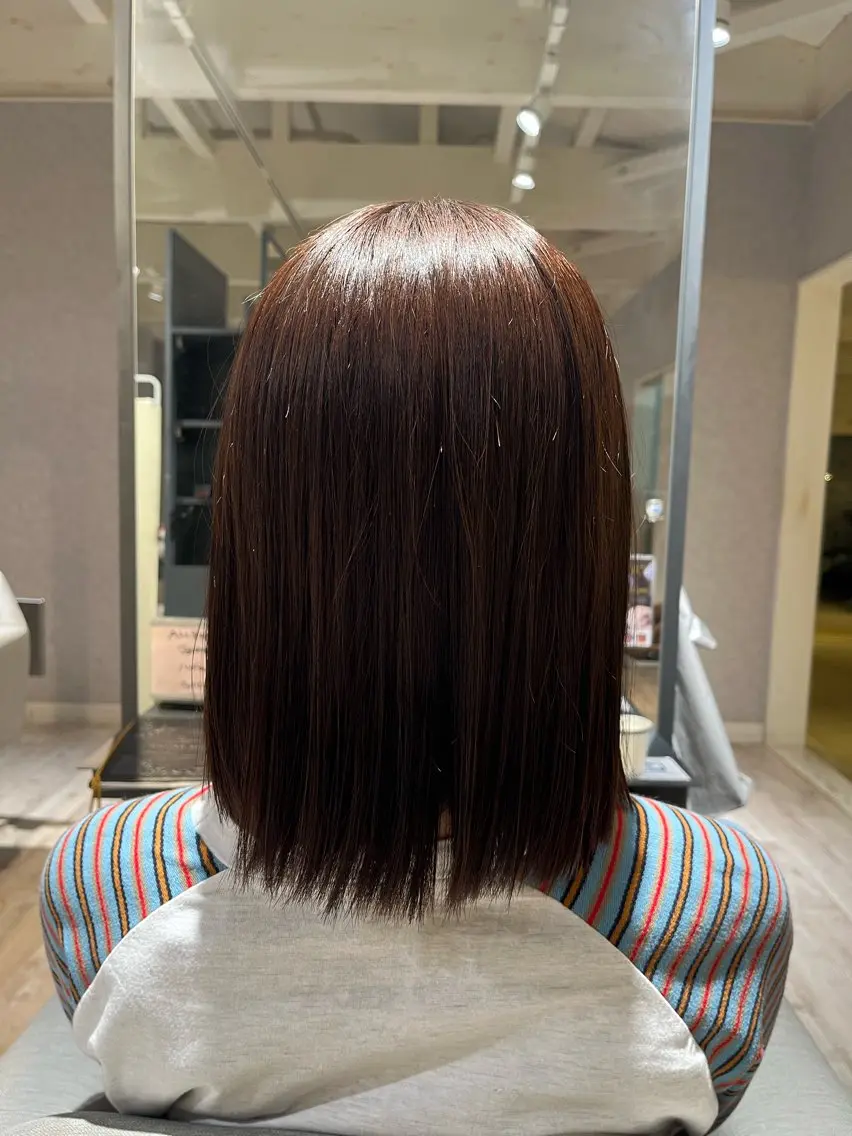 ミディアム カラー ブラウンカラー ヘアカラー 辻 瑛大のヘアスタイル