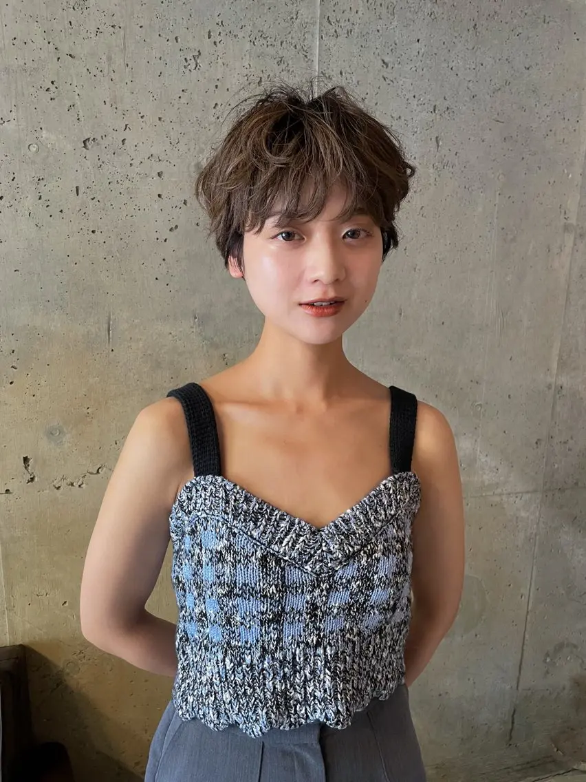 ショート パーマ パーマ/レイヤー 岩山丈一郎のヘアスタイル