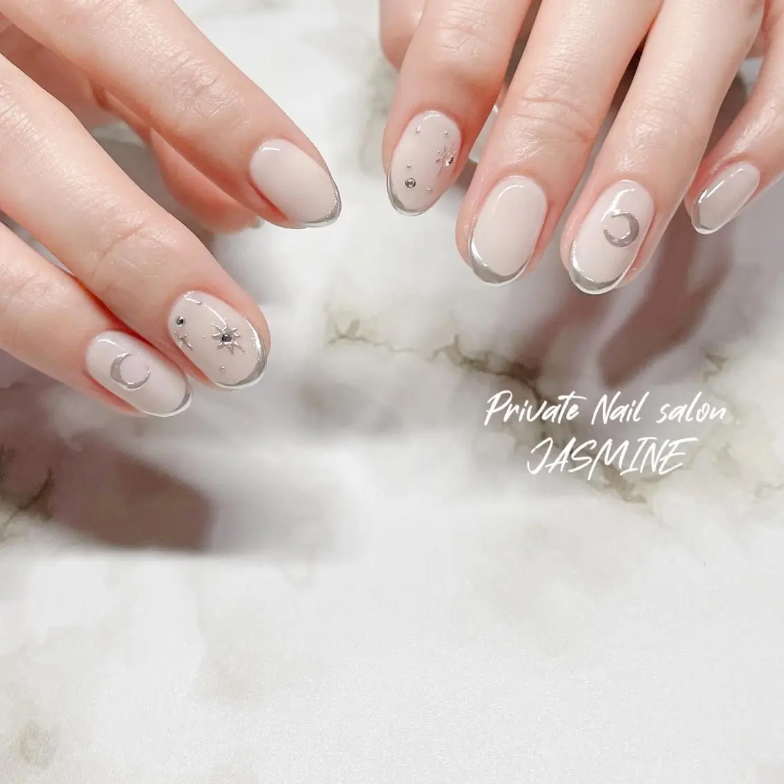 ネイル アートネイル フレンチネイル ミラーネイル Nail salon JASMINEのネイルデザイン