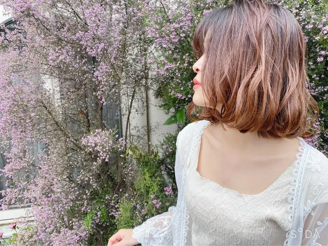 ショート カラー ベージュカラー ブリーチなし✨艶髪 カラー𓃲YAGIのヘアスタイル