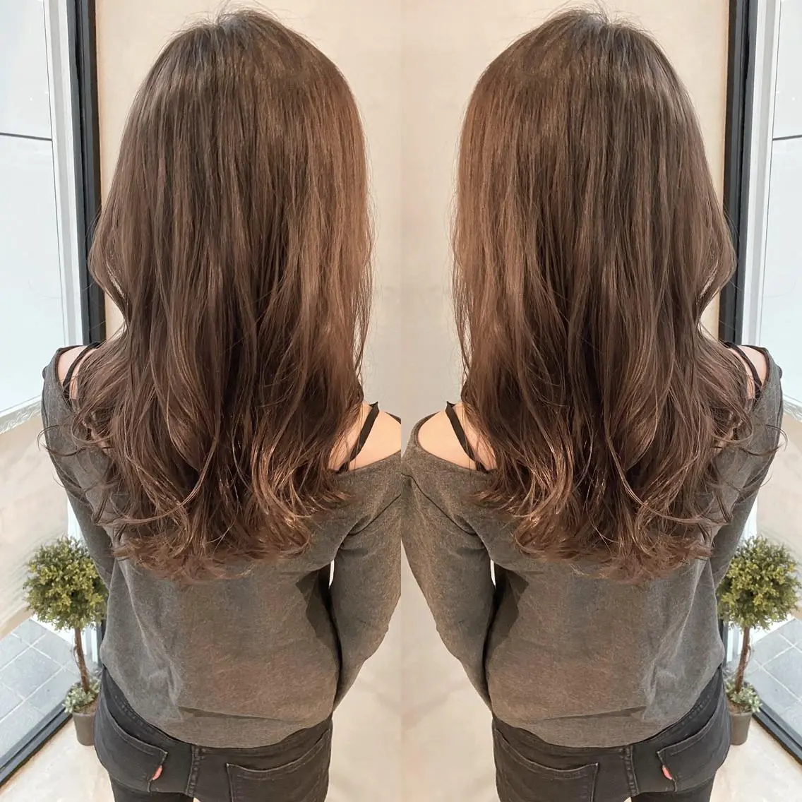 セミロング カラー ヘアアレンジ ネイル マツエク・マツパ アディクシーカラー ブリーチ 透明感カラー エドルカラー ハイライトカラー カット ヘアカラー トリートメント 夜23時まで予約🉑 reverieあきらのヘアスタイル