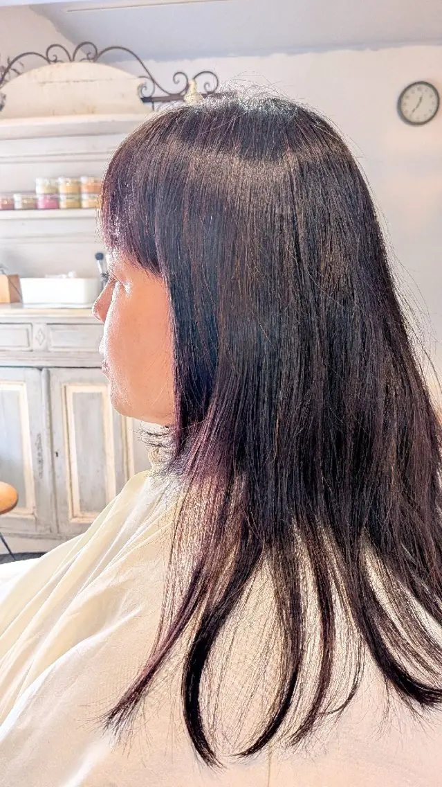 ミディアム 顔周りカット カットモデル無料✂️ 菊池　位公のヘアスタイル