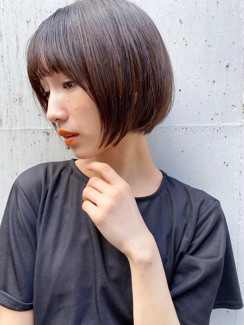 ショート カラー パーマ ヘアアレンジ くびれレイヤー/艶 カラー　MADOKAのヘアスタイル
