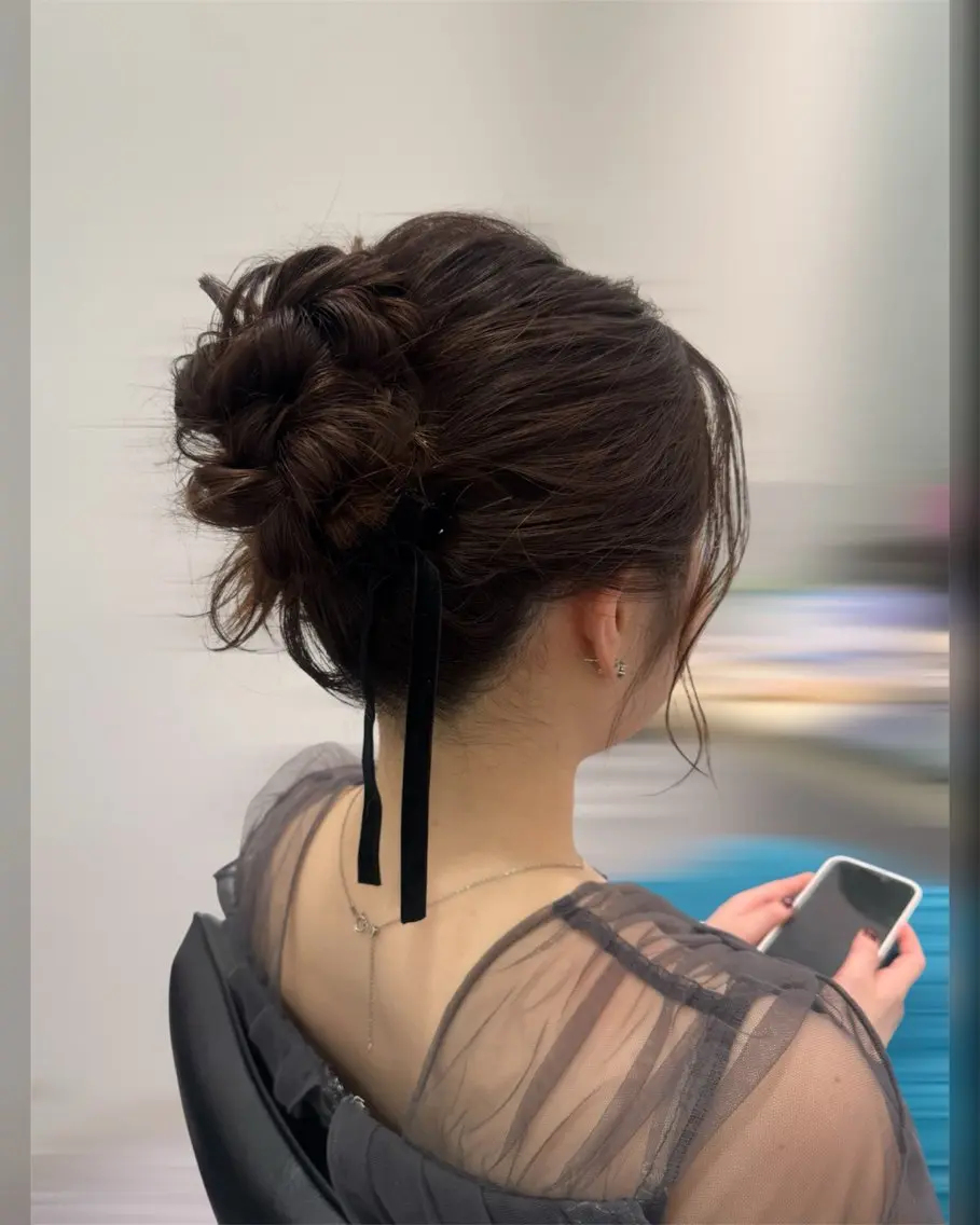 セミロング ヘアアレンジ ヘアセット 個室サロン🌼万希 ヘアケア/ヘッドスパのヘアスタイル