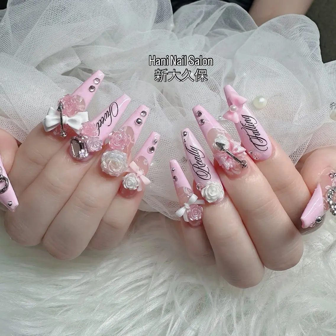 ネイル フットネイル フレンチネイル グラデーション 韓国ネイル ロングネイル ハンドネイル Hani Nail Salonのネイルデザイン