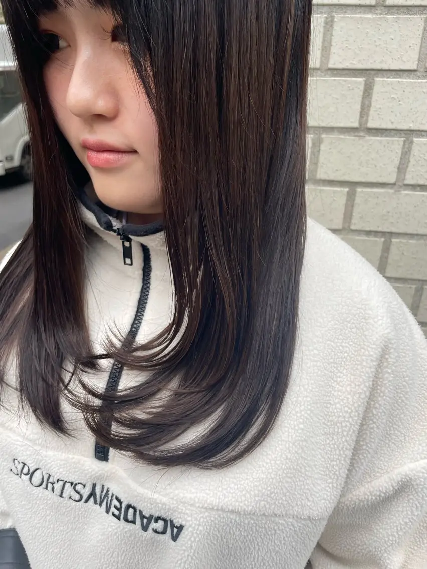 セミロング カラー パーマ ヘアアレンジ ERINA/レイヤー /尼崎のヘアスタイル
