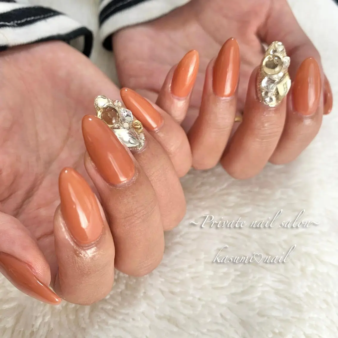 ネイル アートネイル ラメ(グリッター) マグネットネイル ミラーネイル 持ち込み KASUMI♡ Nailのネイルデザイン