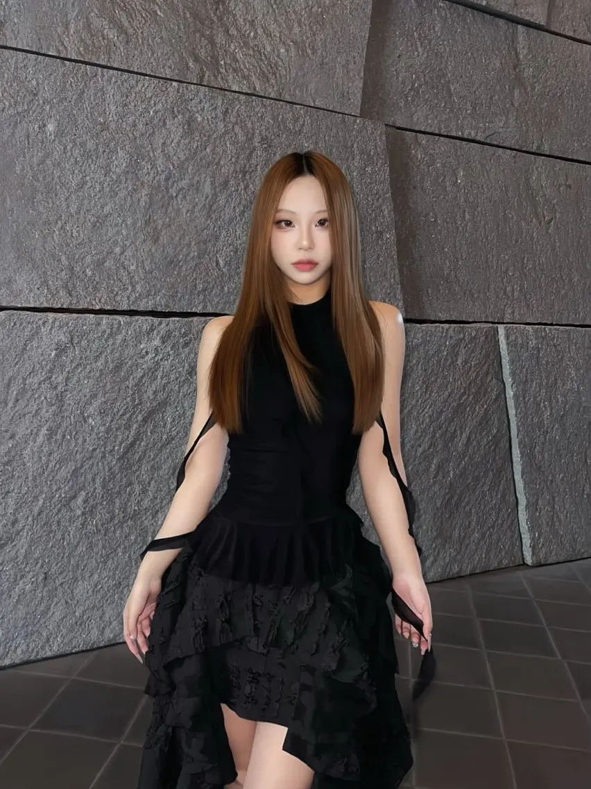 ロング カラー 透明感カラー ダブルカラー 髪質改善 韓国風ヘア トリートメント miuru/韓国ヘア /レイヤーカットのヘアスタイル