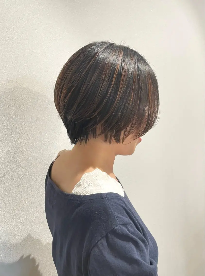 ショート くびれヘア ショートヘア 深澤 帆乃のヘアスタイル