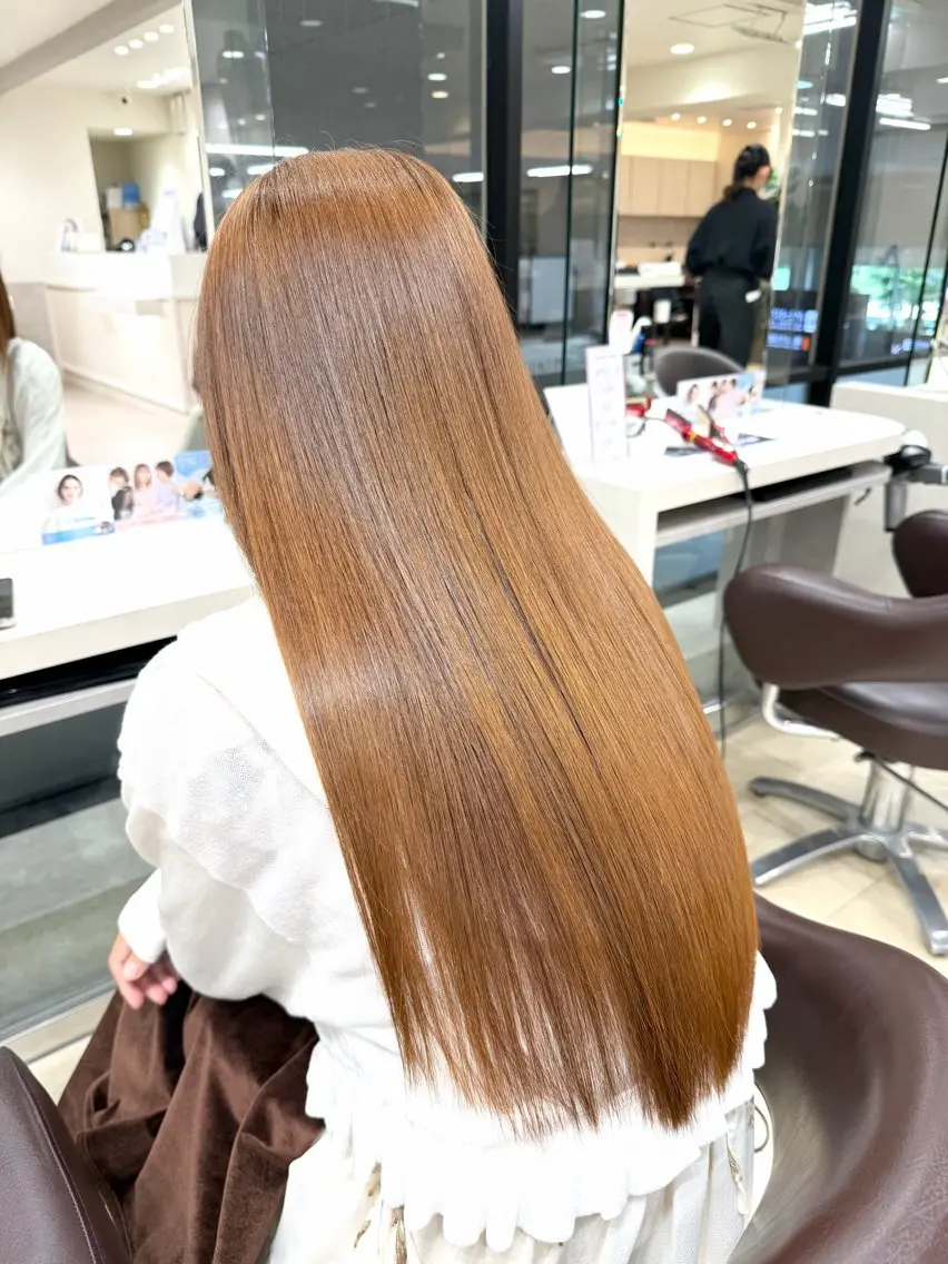 ロング 【縮毛矯正/髪質改善 /ケアカラー】十場のヘアスタイル