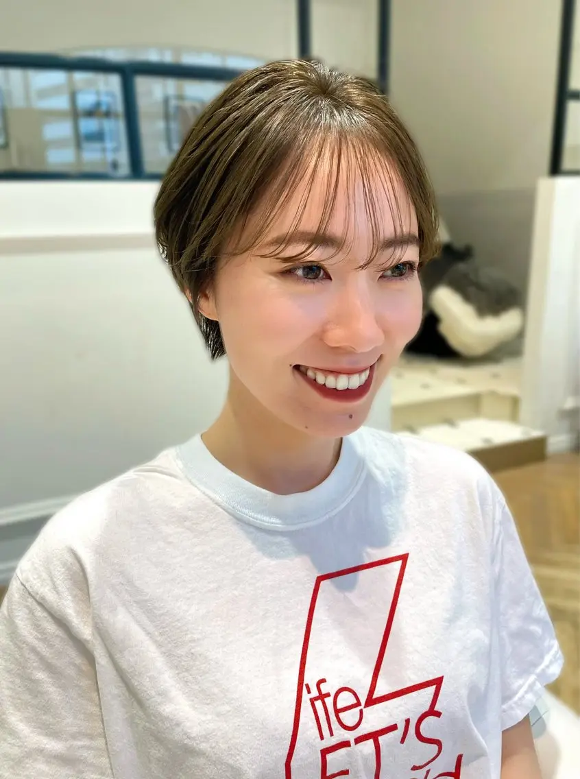 ショート ショートヘア ELLE salon 西梅田 小顔カットのヘアスタイル