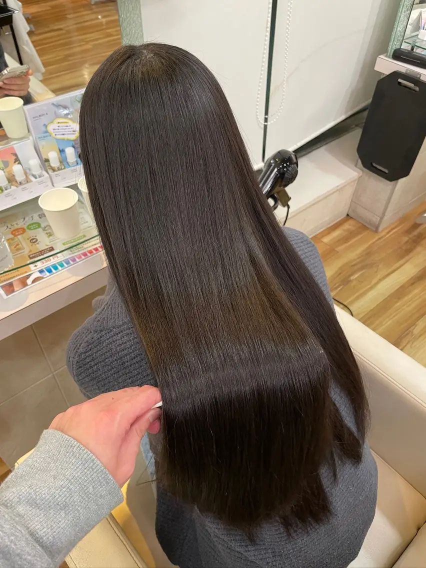 ロング 髪質改善 縮毛矯正 トリートメント 阿部 祥大のヘアスタイル