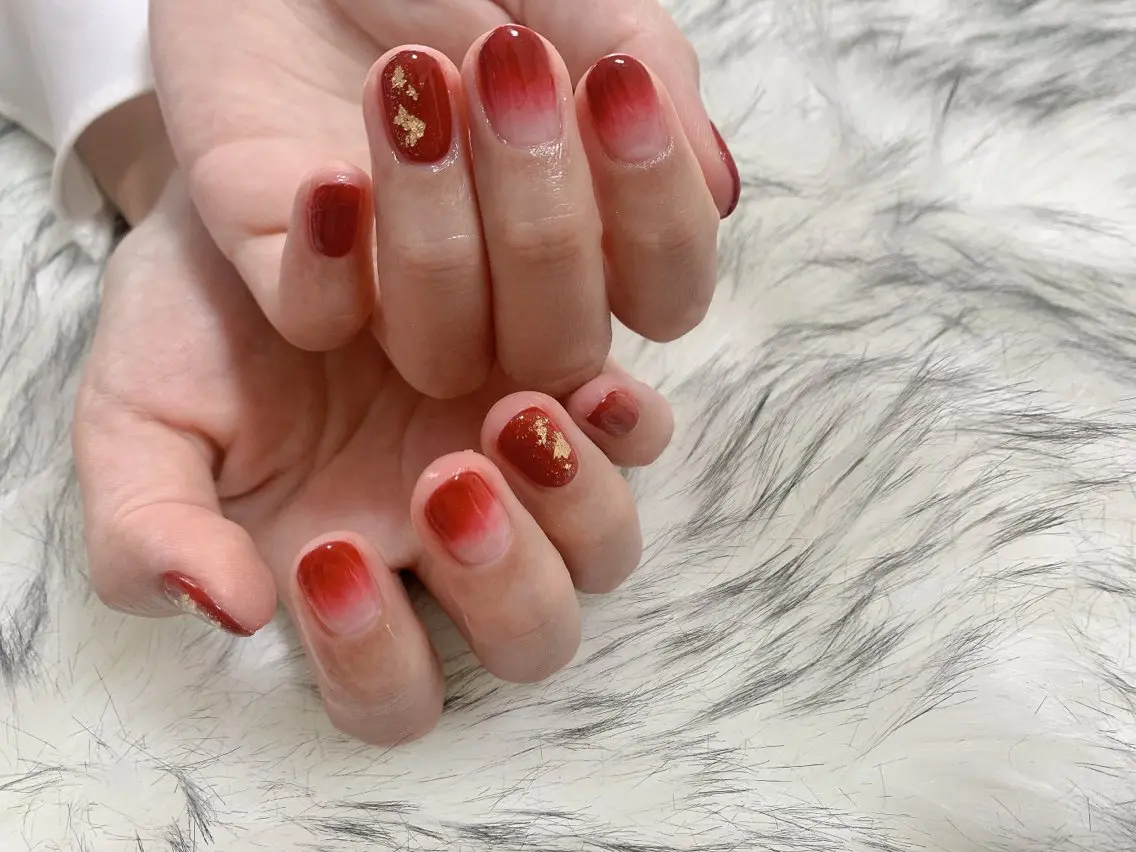 ネイル ボルドー ジェルネイル 韓国ネイル メンズネイル パラジェル kiki nail たまプラーザのネイルデザイン