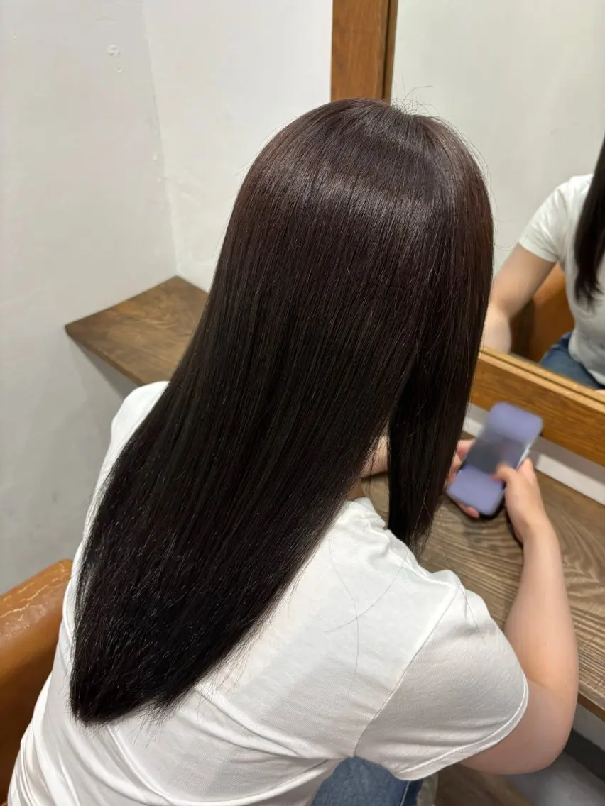 カラー ブリーチ ラベンダーカラー ブリーチなしカラー ヘアカラー なかじま ゆきのヘアスタイル