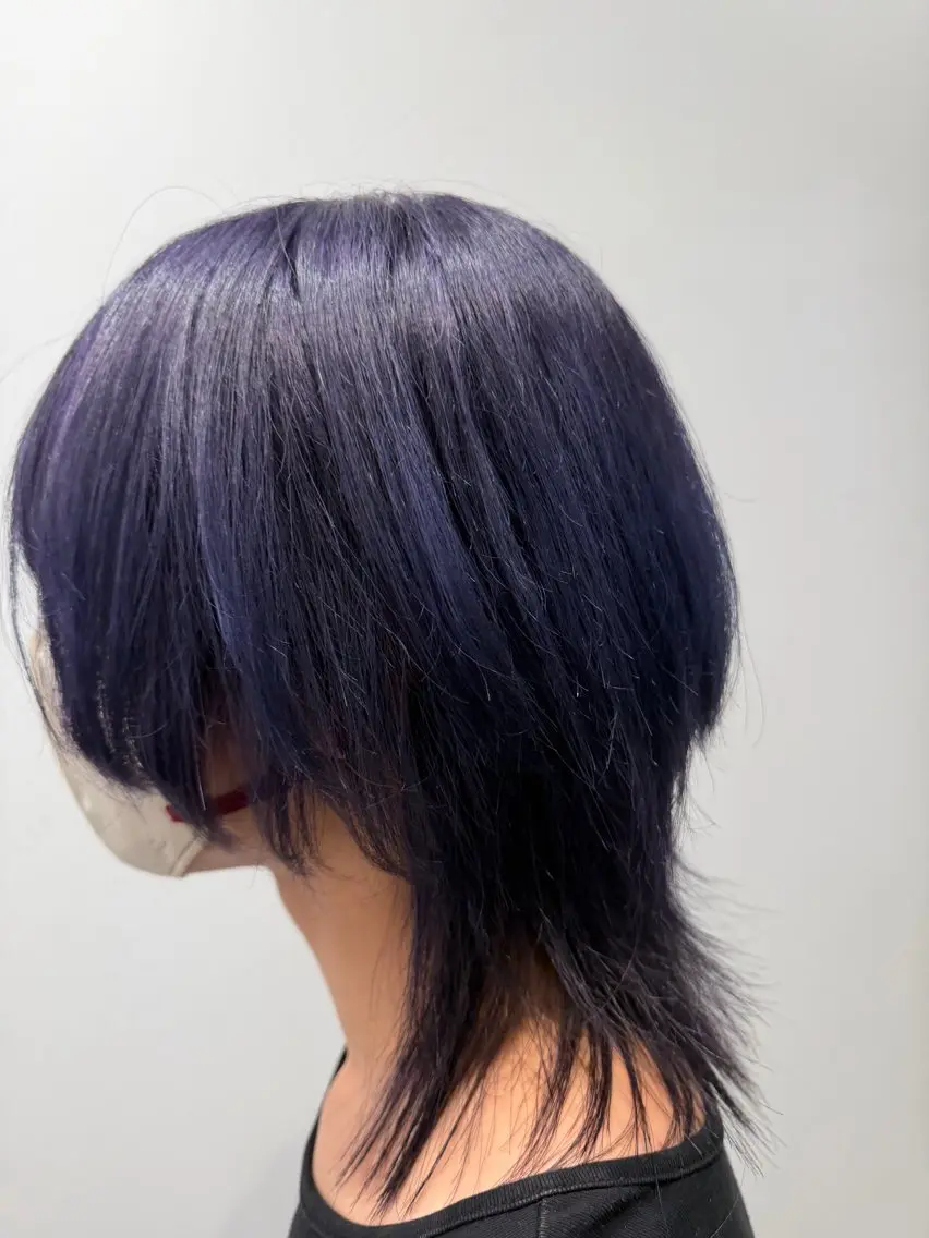 ショート パープルカラー カット ヘアカラー 吉野 悠斗のヘアスタイル