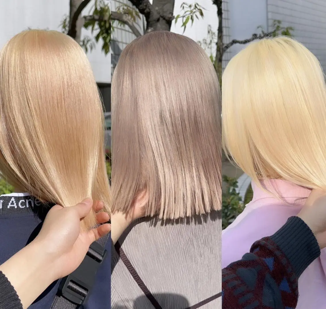 ロング ヘアカラー Seleneコウキ ブリーチ/ハイトーンのヘアスタイル