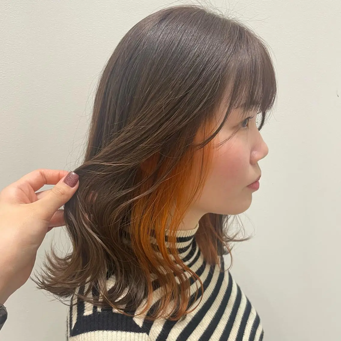 ミディアム カラー ヘアカラー recipe 黒木 彩那のヘアスタイル