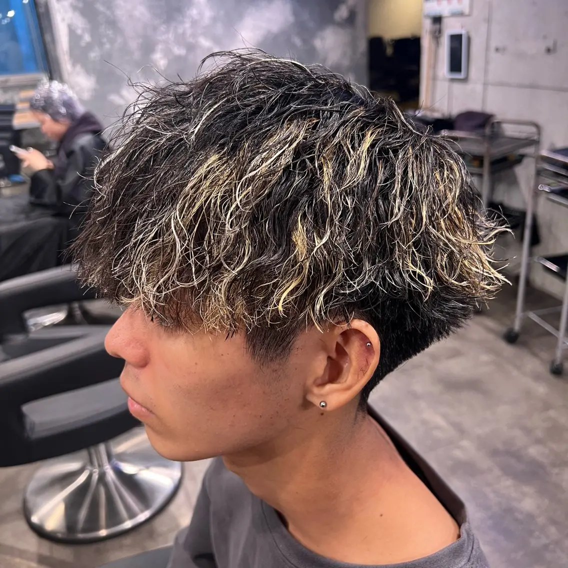 ショート カラー パーマ ヘアアレンジ メンズ キッズ 🔷横浜1のパーマ 職人🔷将太郎のヘアスタイル