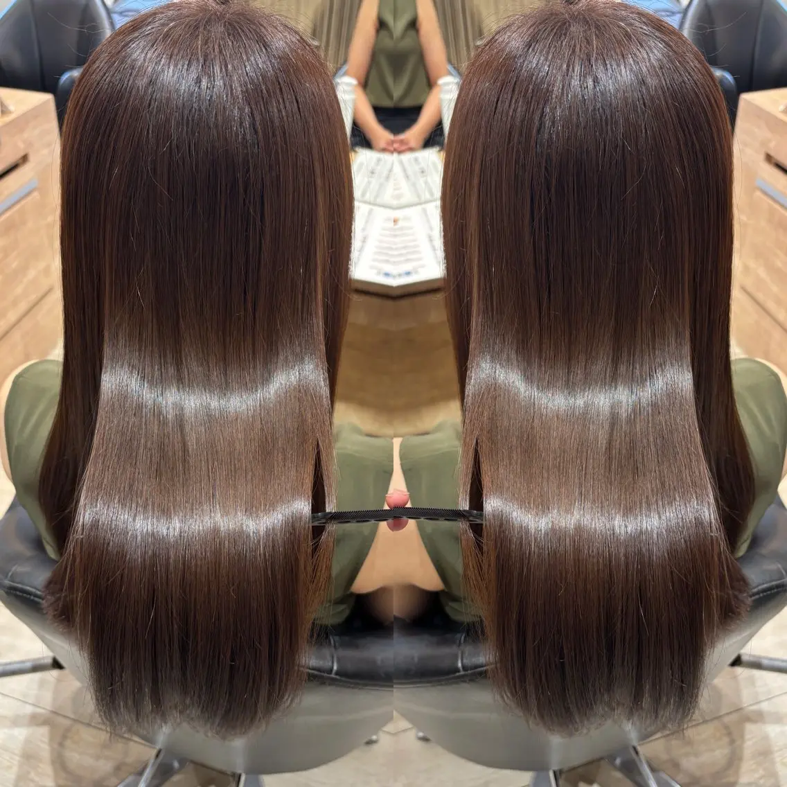 ロング カラー パーマ 縮毛矯正 カット 縮毛矯正 🦋透明感カラー / 森脇　大登のヘアスタイル