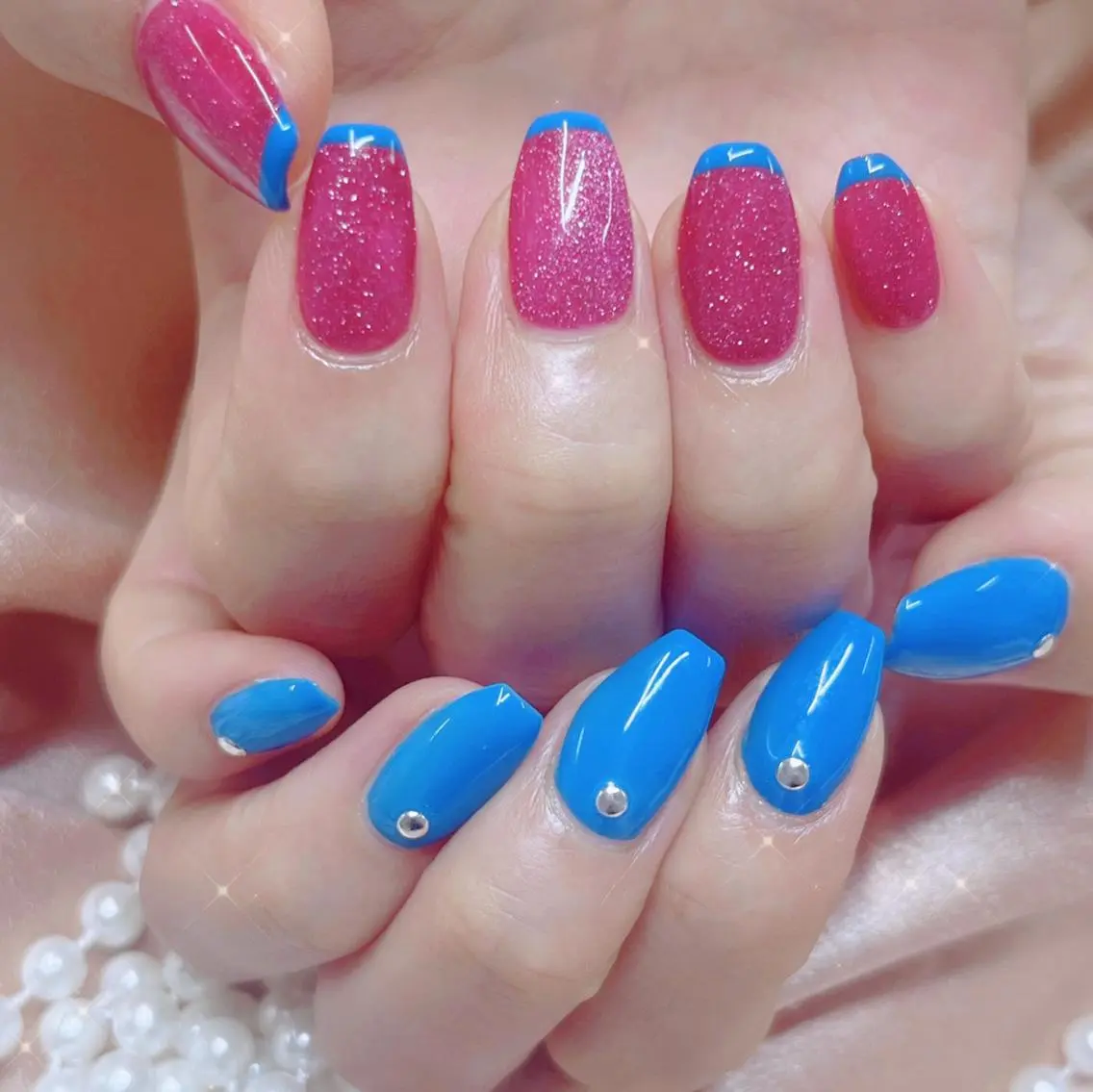 ネイル ハンドネイル 七海🎀 💗のネイルデザイン