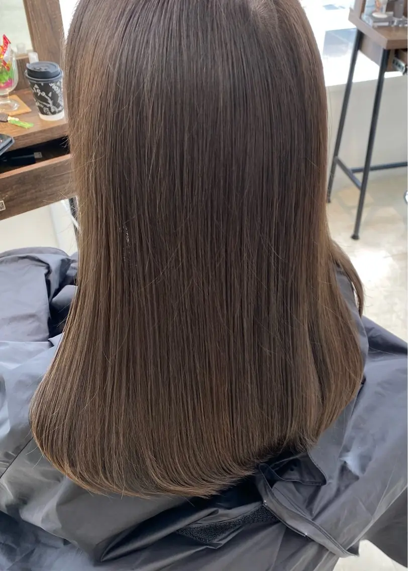 セミロング トリートメント ヘアカラー トリートメント equal銀座 黒田💚のヘアスタイル