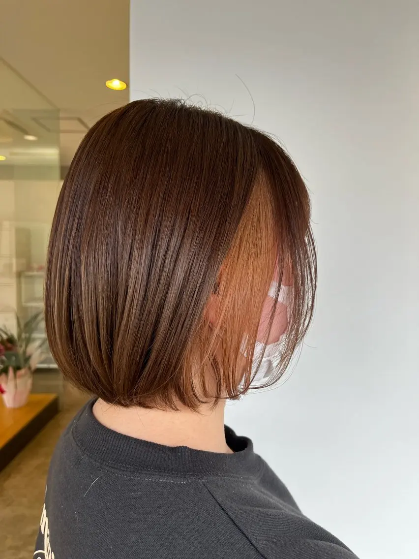 ミディアム おせ ちさとのヘアスタイル