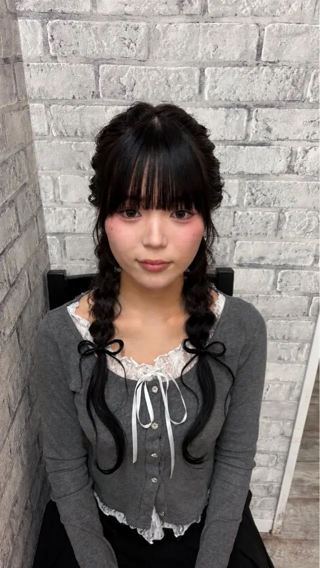 ヘアアレンジ ヘアセット みはね🎀໒꒱ ヘアメ/ハイトーンのヘアスタイル