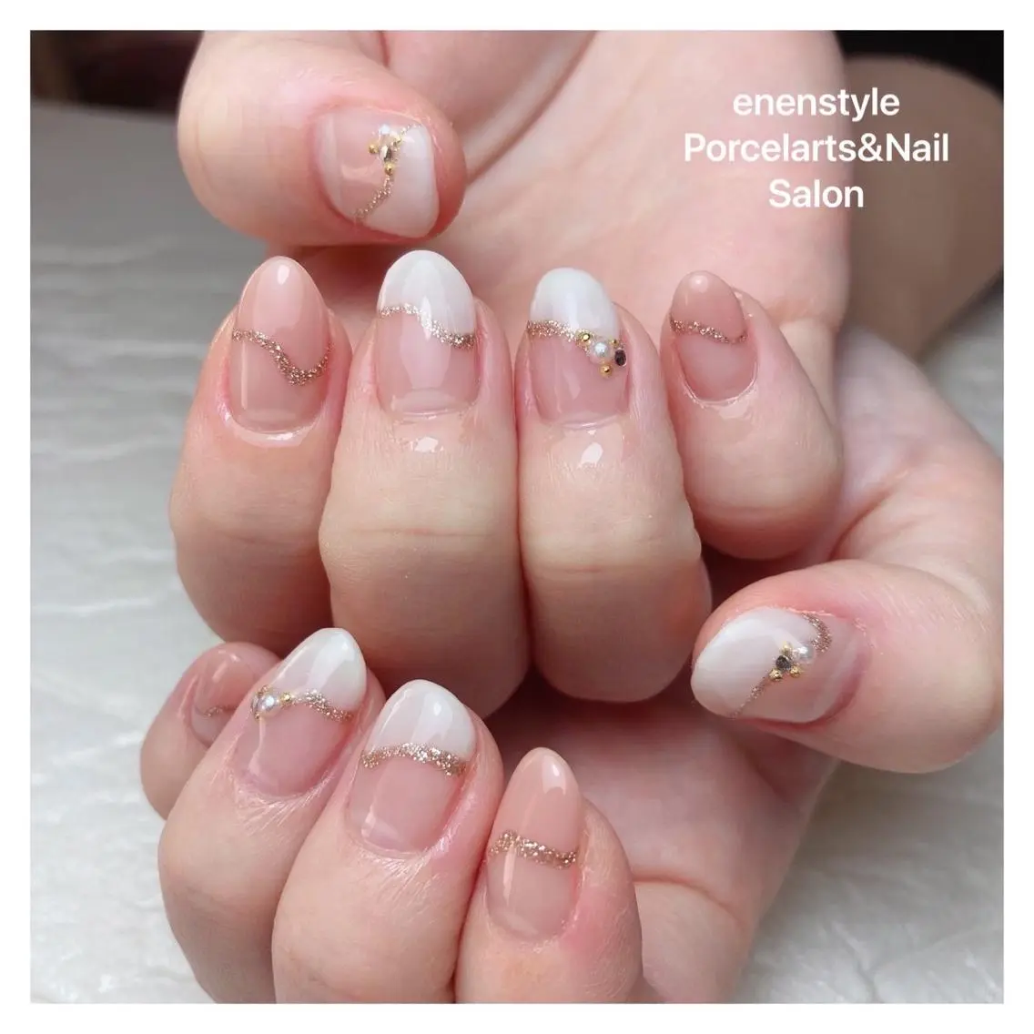 ミディアム ネイル 🐾enen style 🐾のネイルデザイン