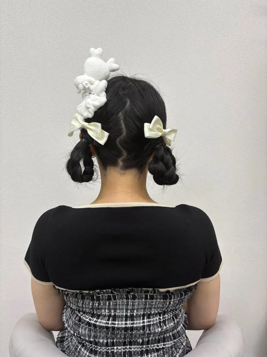 ヘアアレンジ 結婚式・ブライダル 三つ編み ヘアサロン ミカヅキのヘアスタイル