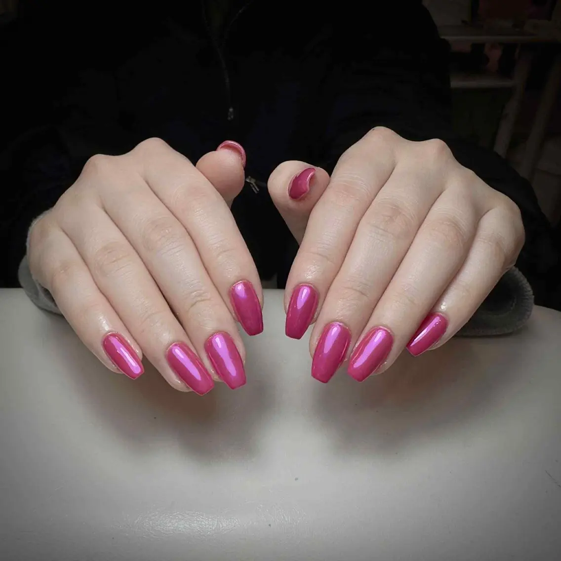ネイル フレンチネイル グラデーション キラキラネイル 韓国ネイル マグネットネイル HIKARIHANA NAILのネイルデザイン