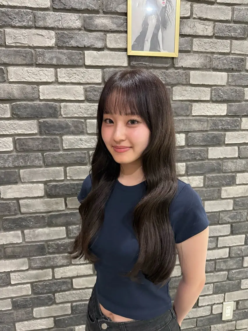 ロング カラー 透明感カラー グレージュ ラベンダーカラー ラベンダーグレージュ ラベンダーグレー カット ヘアカラー 芳賀 風斗のヘアスタイル