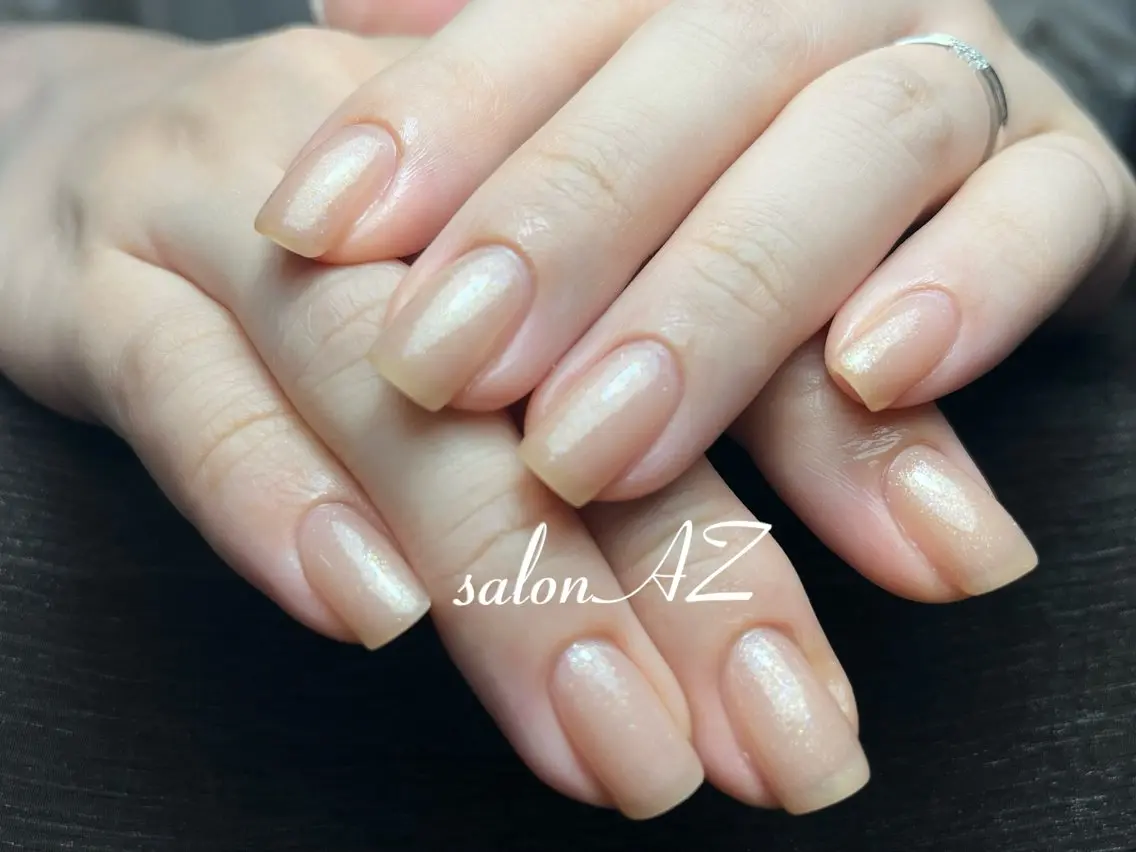 ネイル 桜ネイル 長さ出し フットネイル フレンチネイル ジェルネイル salon AZのネイルデザイン