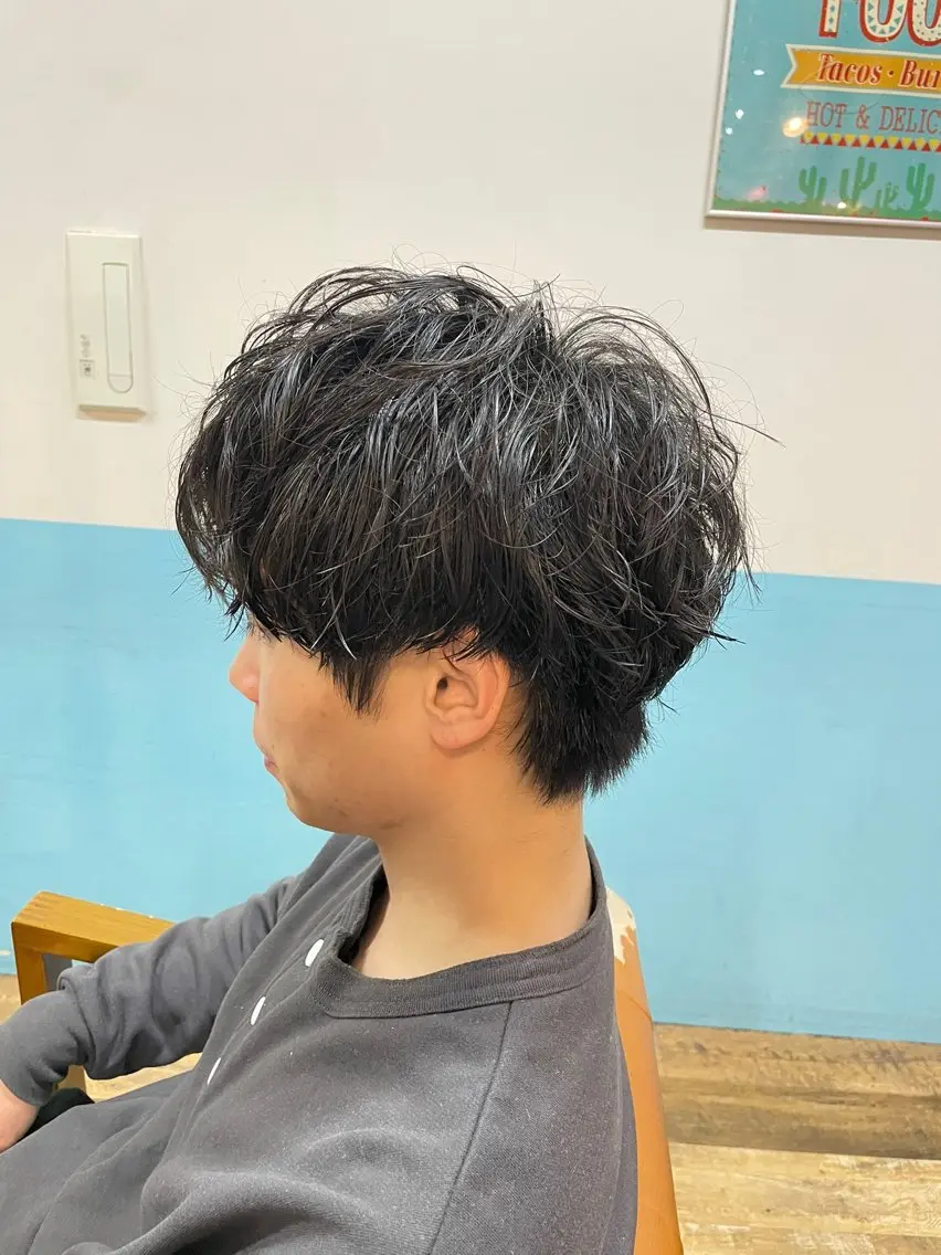 ショート パーマ メンズ カット パーマ トリートメント 🔥メンズ特化パーマ 🦖増田弘明🦖のヘアスタイル