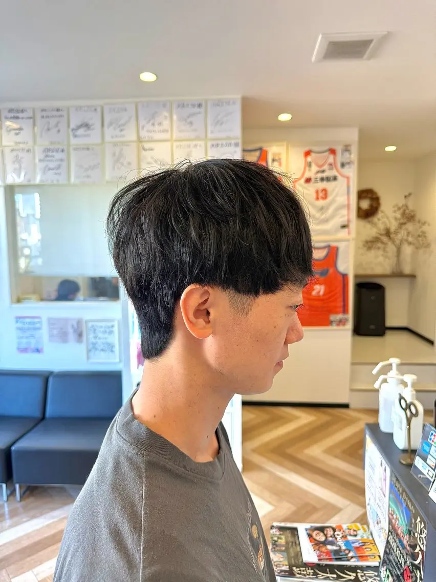 メンズ マッシュ 刈り上げ ✨艶/縮毛/カット 長岡/剣持快吏✨のヘアスタイル