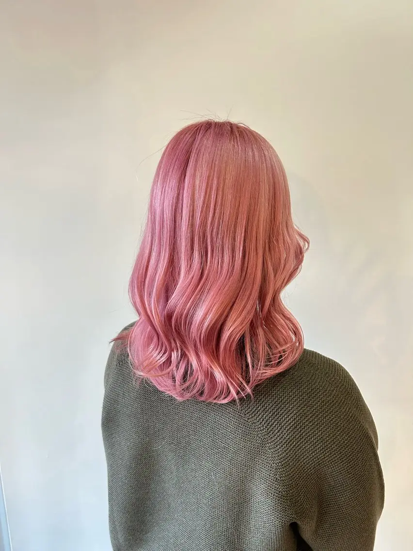 ミディアム カラー ベージュカラー 透明感カラー ピンクカラー ヘアカラー トップスタイリスト 林すずかのヘアスタイル
