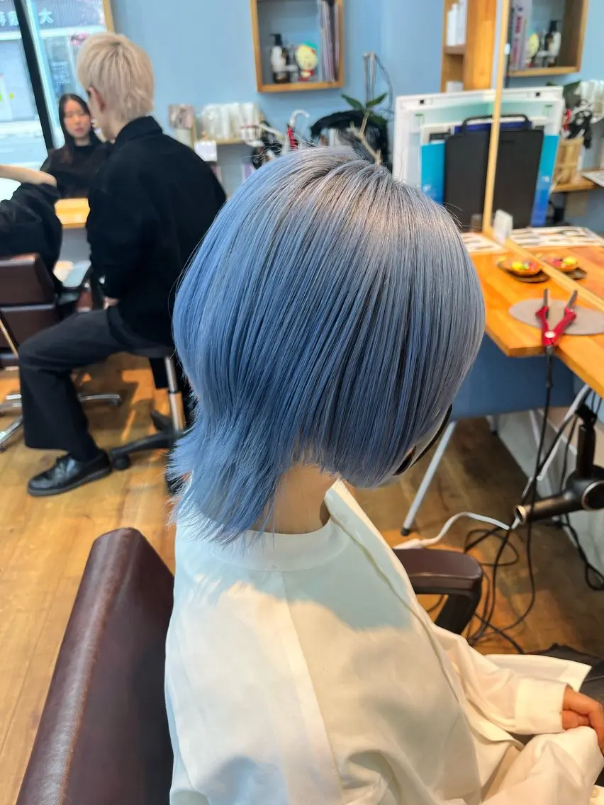 ミディアム カラー ブリーチ ダブルカラー インナーカラー 髪質改善 トリートメント 🫧ハイトーン/ ブリーチ🫧白石航汰のヘアスタイル