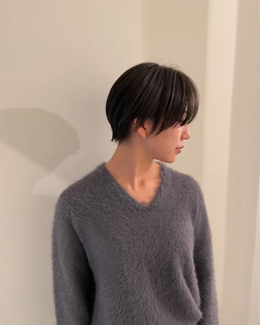 ショート カラー ハンサムショート くびれヘア ショートヘア カット ニュアンスカラー🫧 加納のヘアスタイル