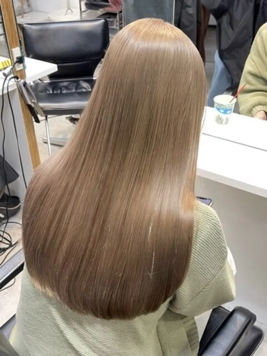 カラー ベージュカラー ブリーチ 透明感カラー ダブルカラー ハイトーンカラー ヘアカラー あつき/パーマ/縮毛 /ブリーチ特化🌟のヘアスタイル